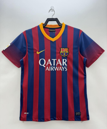 Retro 13/14 Barcelona Local-Comes with La Liga patch