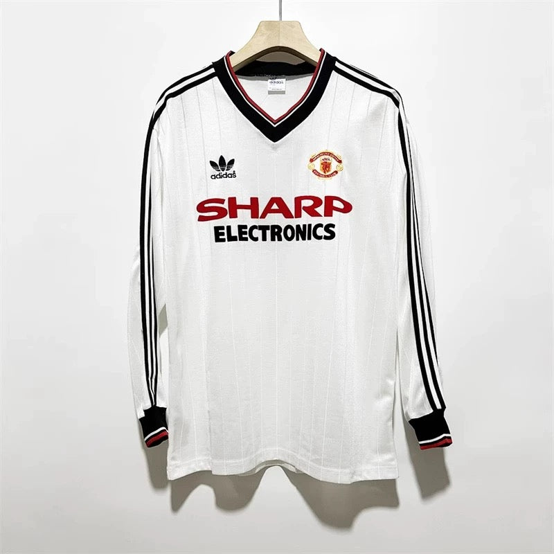 Retro 82/83 Manchester United Visita - Larga