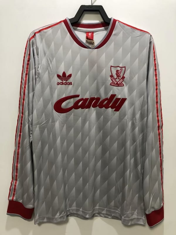Retro 1989/91 Liverpool Visita - Manga Larga