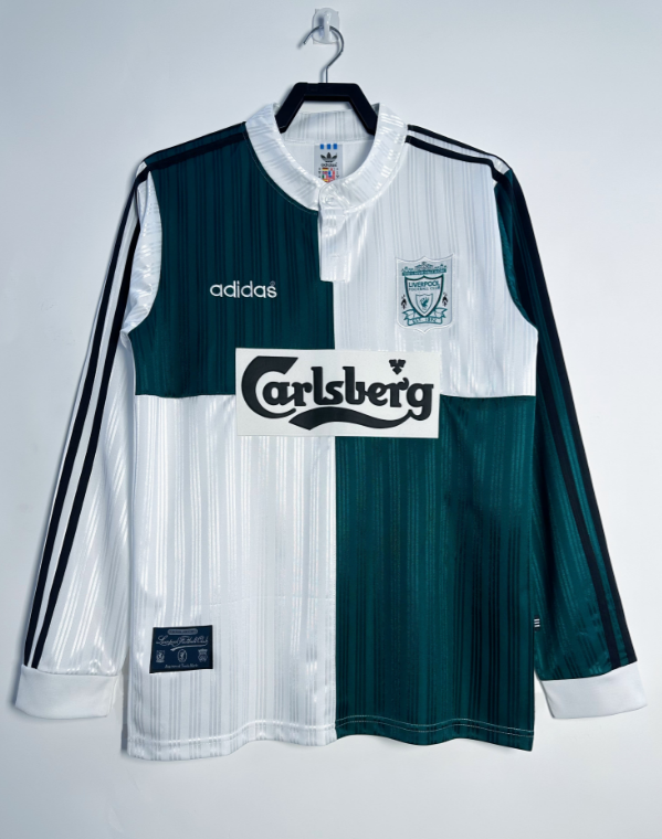 Retro 1995/96 Liverpool Visita Manga Larga