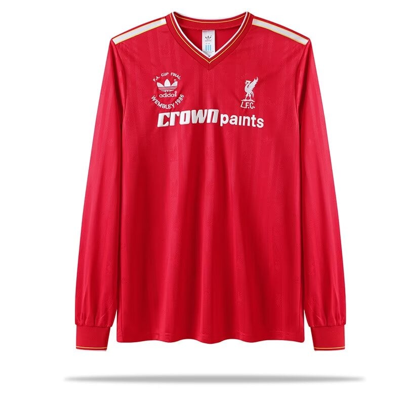 Retro 1985/86 Liverpool Local - Manga Larga