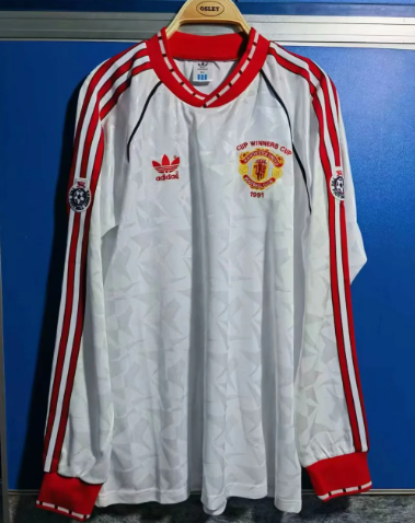 Retro 91/92 Manchester United Visita Manga Larga