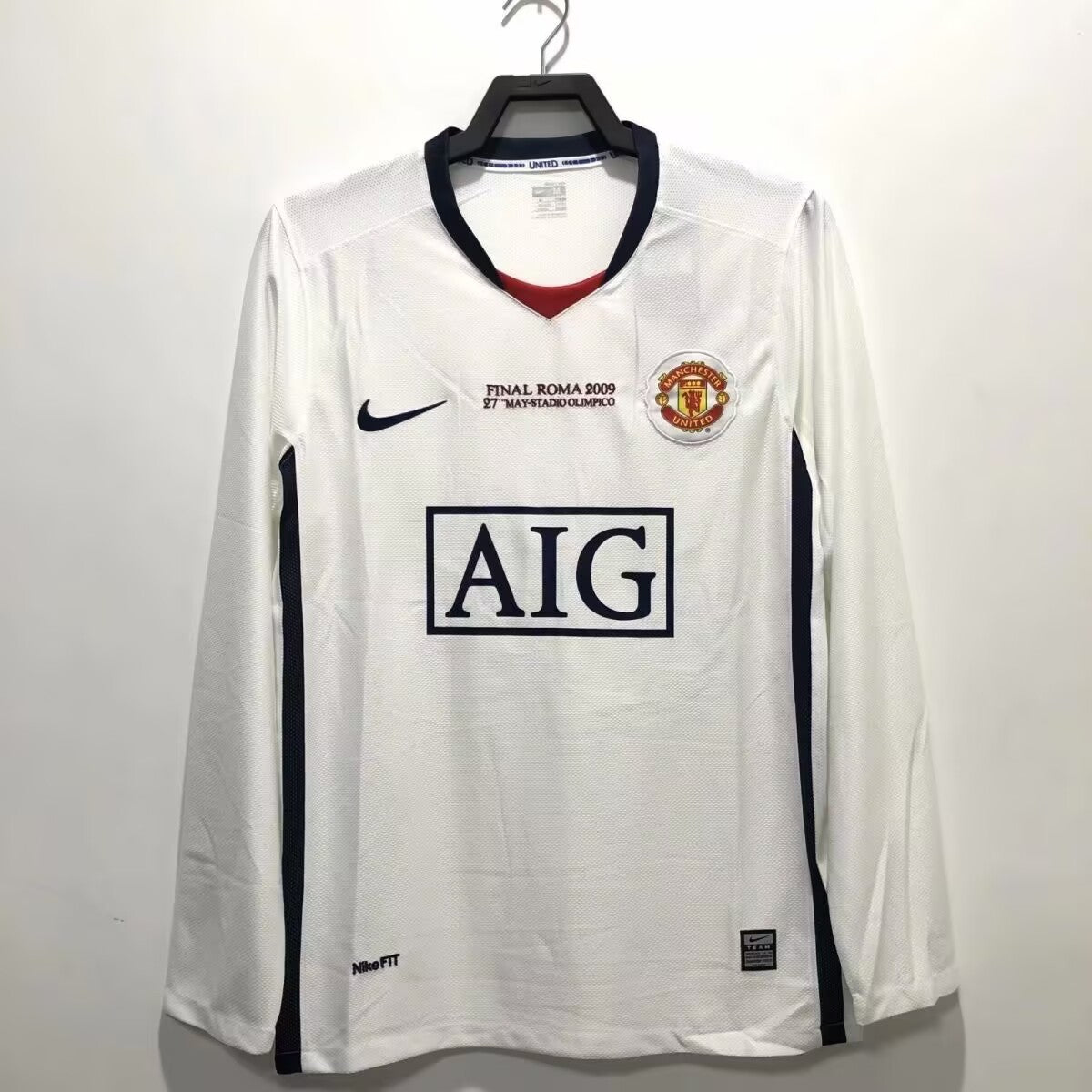 Retro 08/09 Manchester United Visita Manga Larga