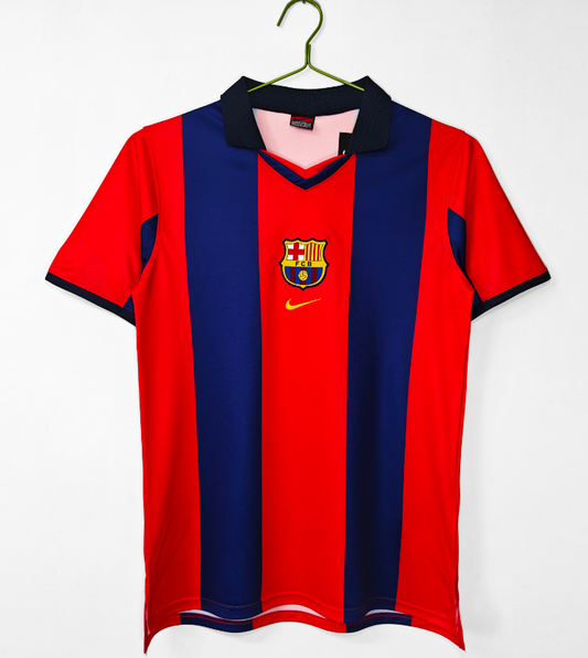 Retro 1998/99 Barcelona Local jersey (with collar)