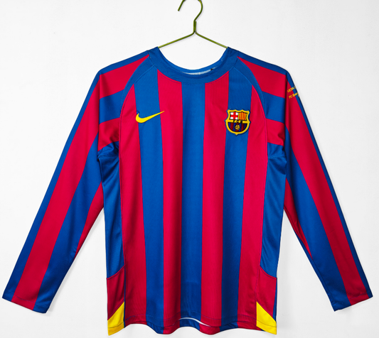 Retro 2005/06 Season Barcelona Local Champions League sleeved