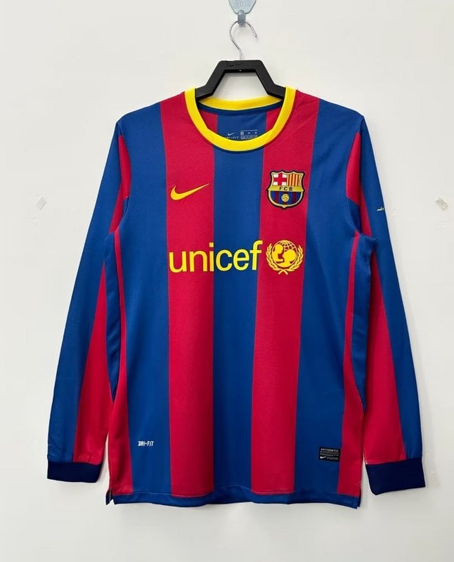 Retro 10/11 Barcelona Local Manga Larga