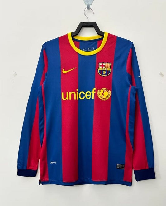Retro 10/11 Barcelona Local Manga Larga