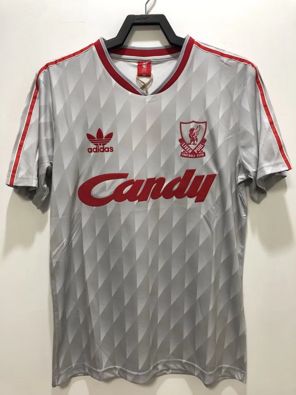 Retro 1989/91 Liverpool Visita - Manga Corta