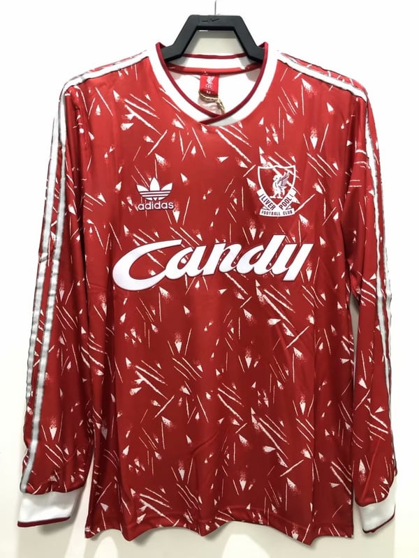 Retro 1989/91 Liverpool Local - Manga Larga